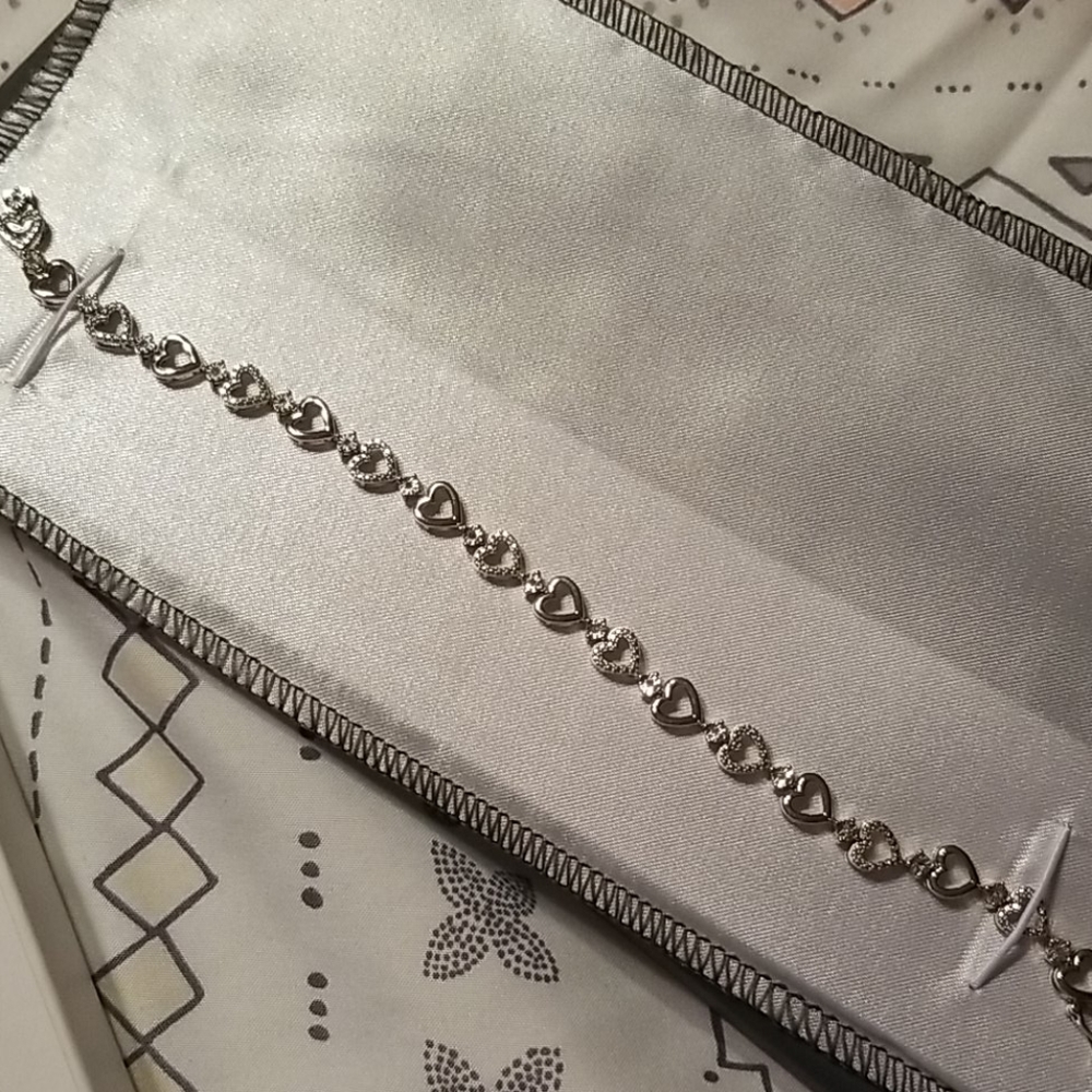 diamond heart bracelet
